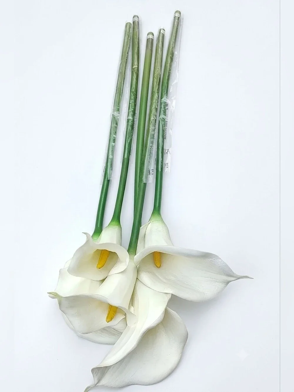 Calla Lily Bouquet White Artificial - Home Accents 5 Pcs Bundle New
